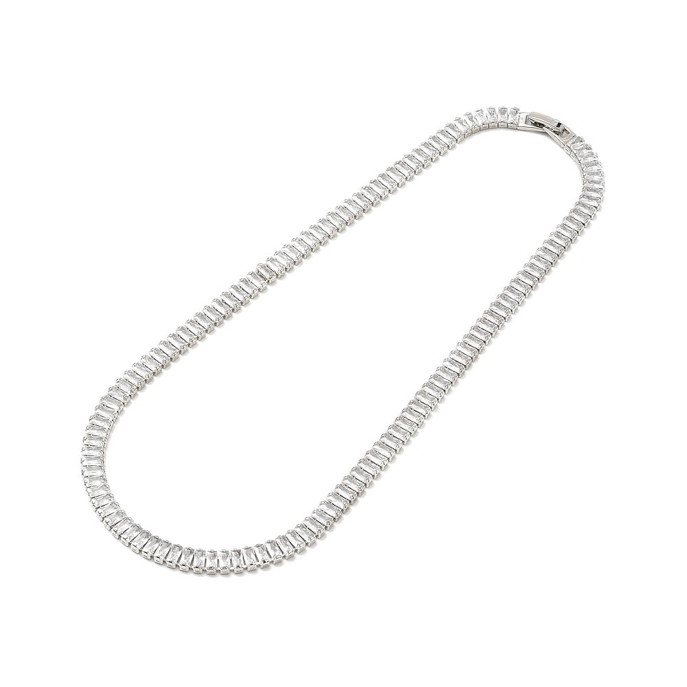 Collar elegante de zircón baño de platino / unidad1