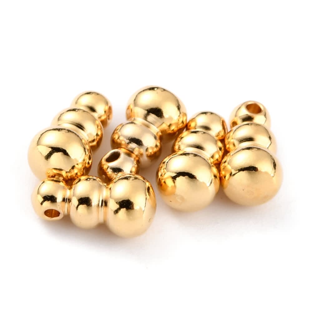 Pasador torre balines calabaza 7.5 mm baño de oro / unidad2