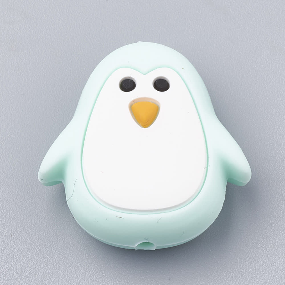 Mordedor pasador silicona pingüino bebé portachupete / unidad5