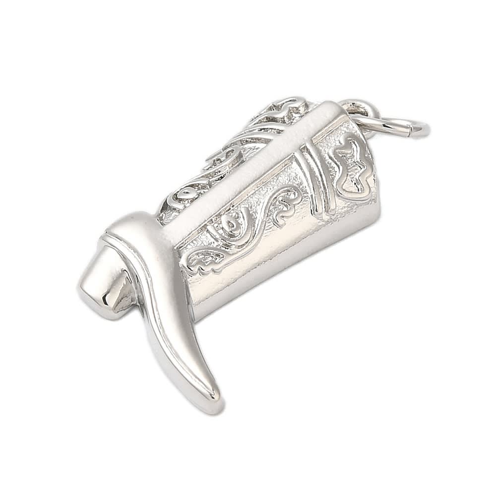 Dije colgante bota de vaquero vaquera cowboy baño de oro platino / unidad5