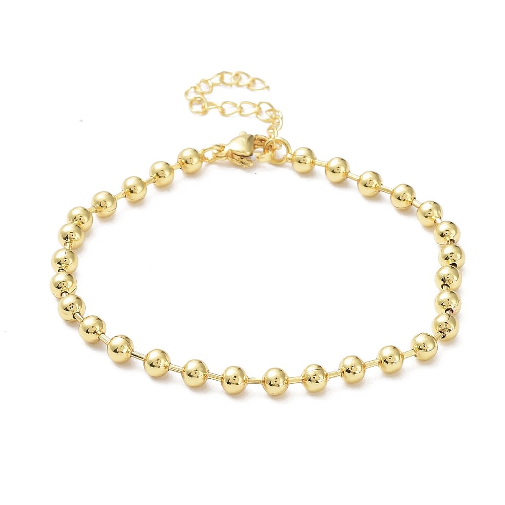 Pulsera minimalista balines chunky baño de oro / unidad7