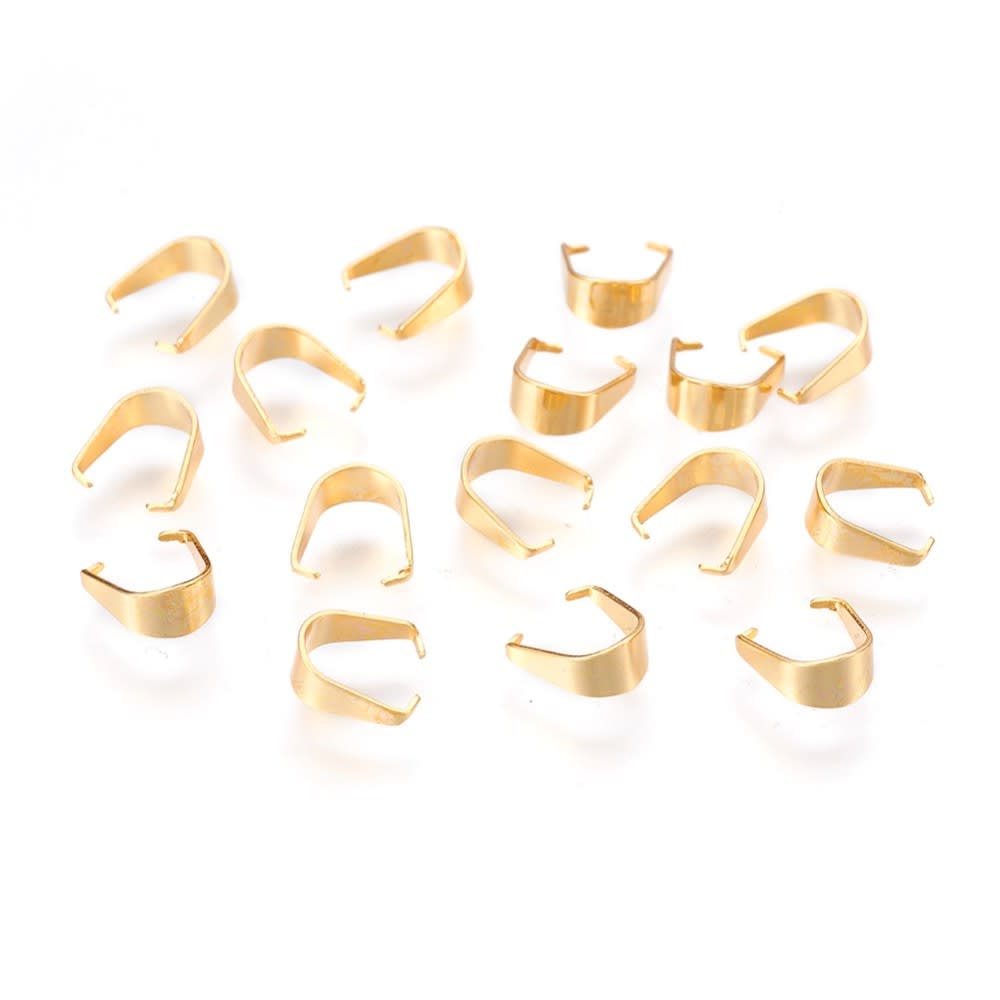 Porta dije Valier acero dorado / 10 uds2