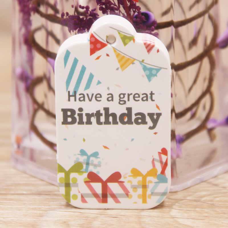 Etiquetas Tarjetas tags cartón regalo feliz cumpleaños / 20 uds2