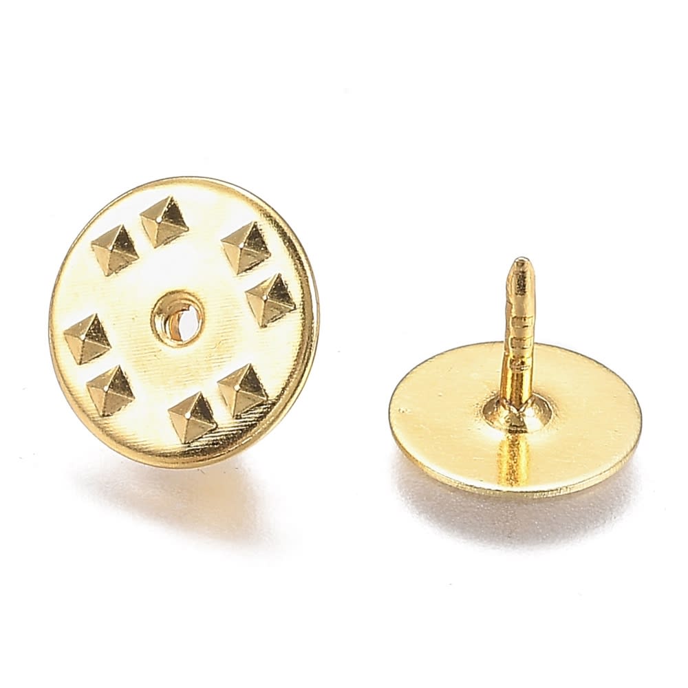 Base para pin traje de solapa mariposa 8 mm baño de oro / set2