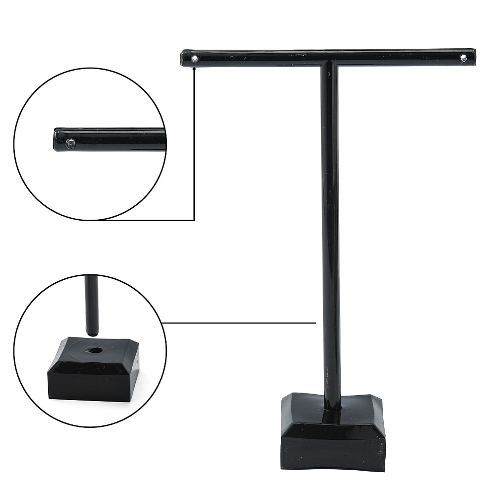 Exhibidor de aros zarcillos pendientes de acrílico negro / unidad1