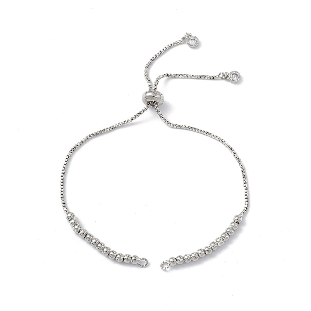 Base pulsera balines cadena veneciana baño oro platino / unidad2