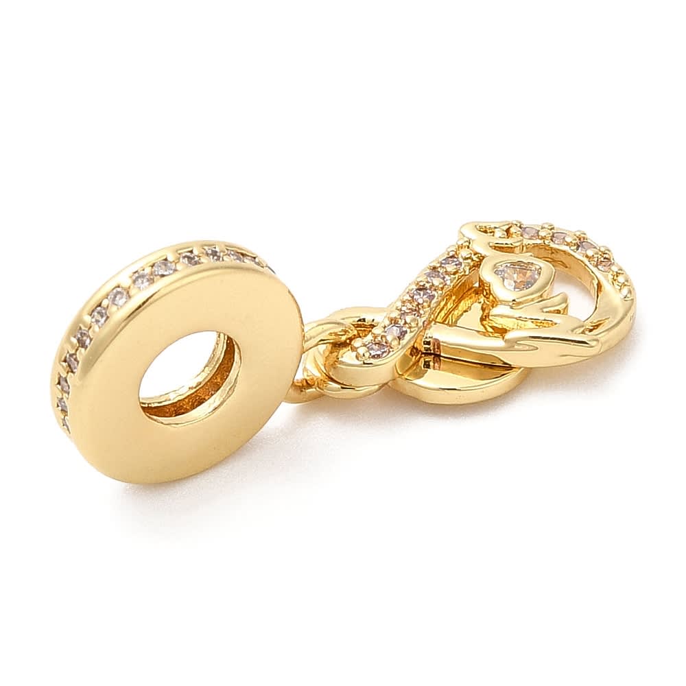 Colgante europeo charm mom mamá dije baño de oro / unidad3