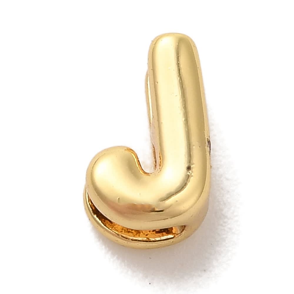 Letras pasadoras lisas abecedario 9.5 mm baño oro / unidad7