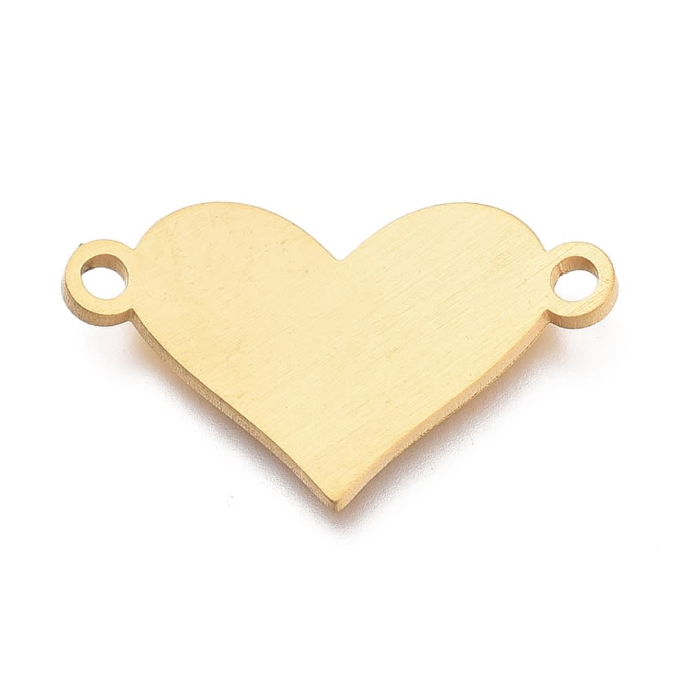 Dije conector corazón estrella acero / unidad2