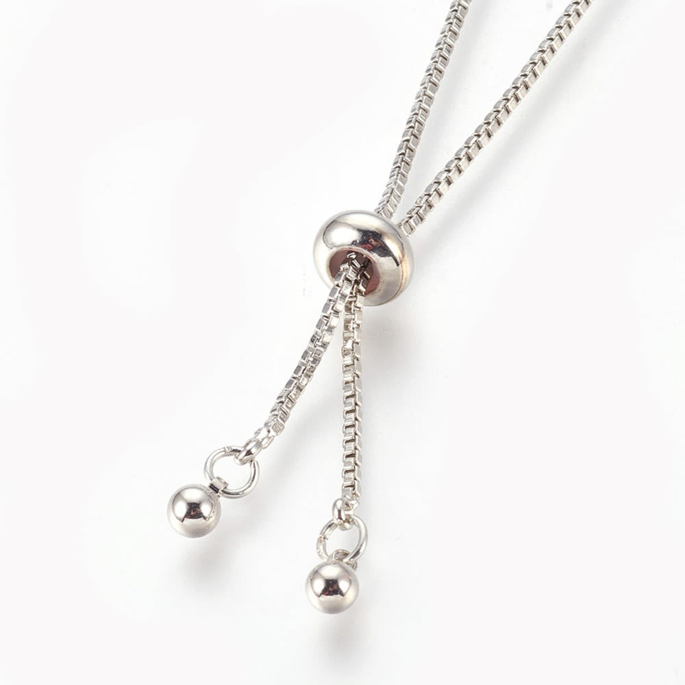 Pulsera ajustable de zircón baño de platino/ unidad3