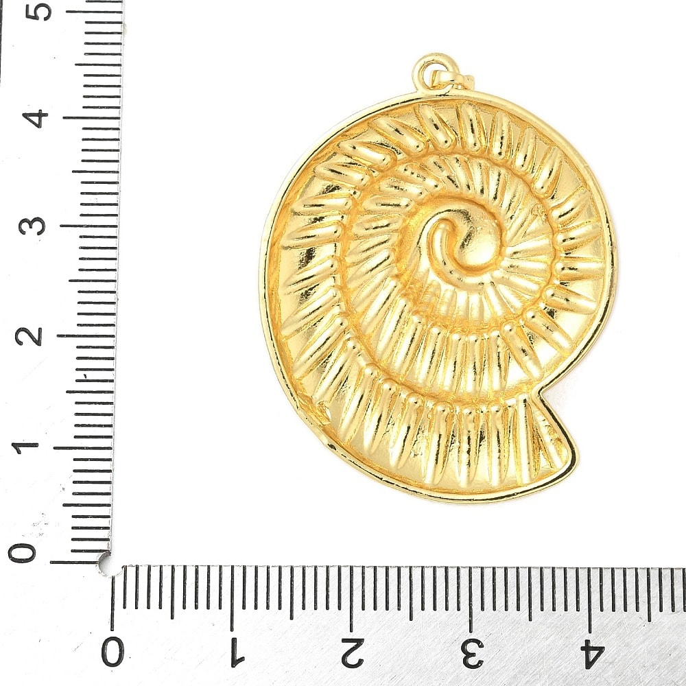 Maxi dije colgante caracol 38 mm verano baño de oro / unidad3