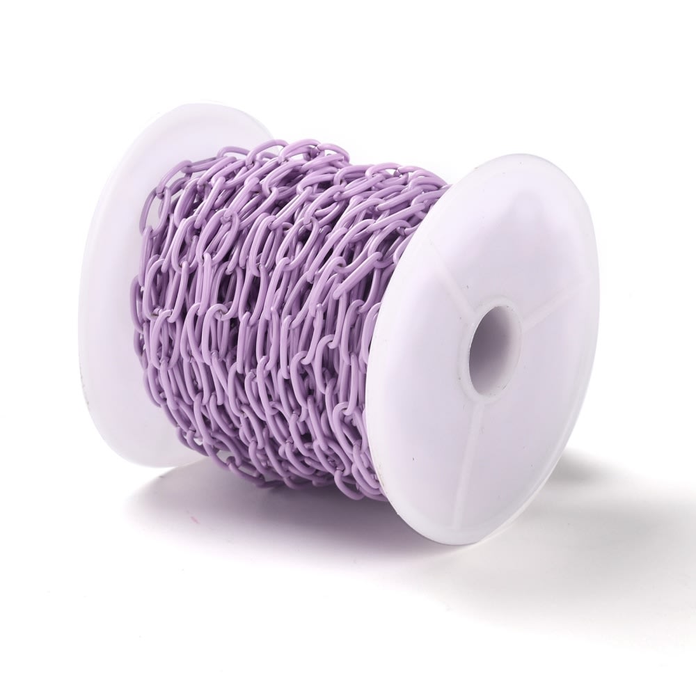 Cadena eslabón clip esmaltado colores latón / metro5