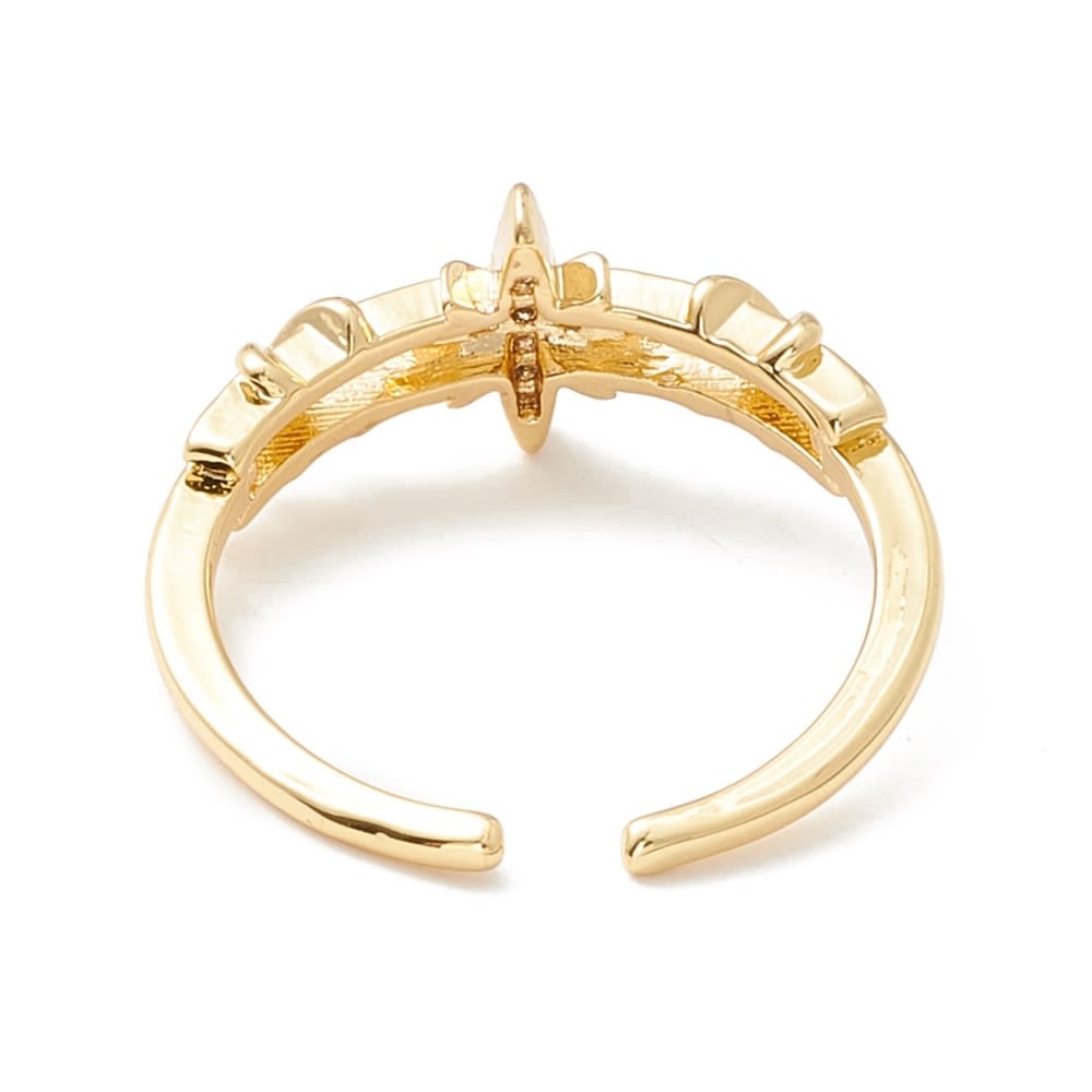 Anillo ajustable estrella fugaz baño de oro / unidad3