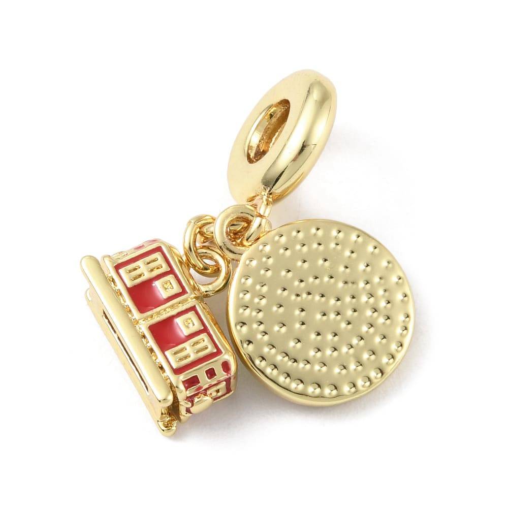 Colgante europeo charm viaje travel dije baño de oro / unidad3