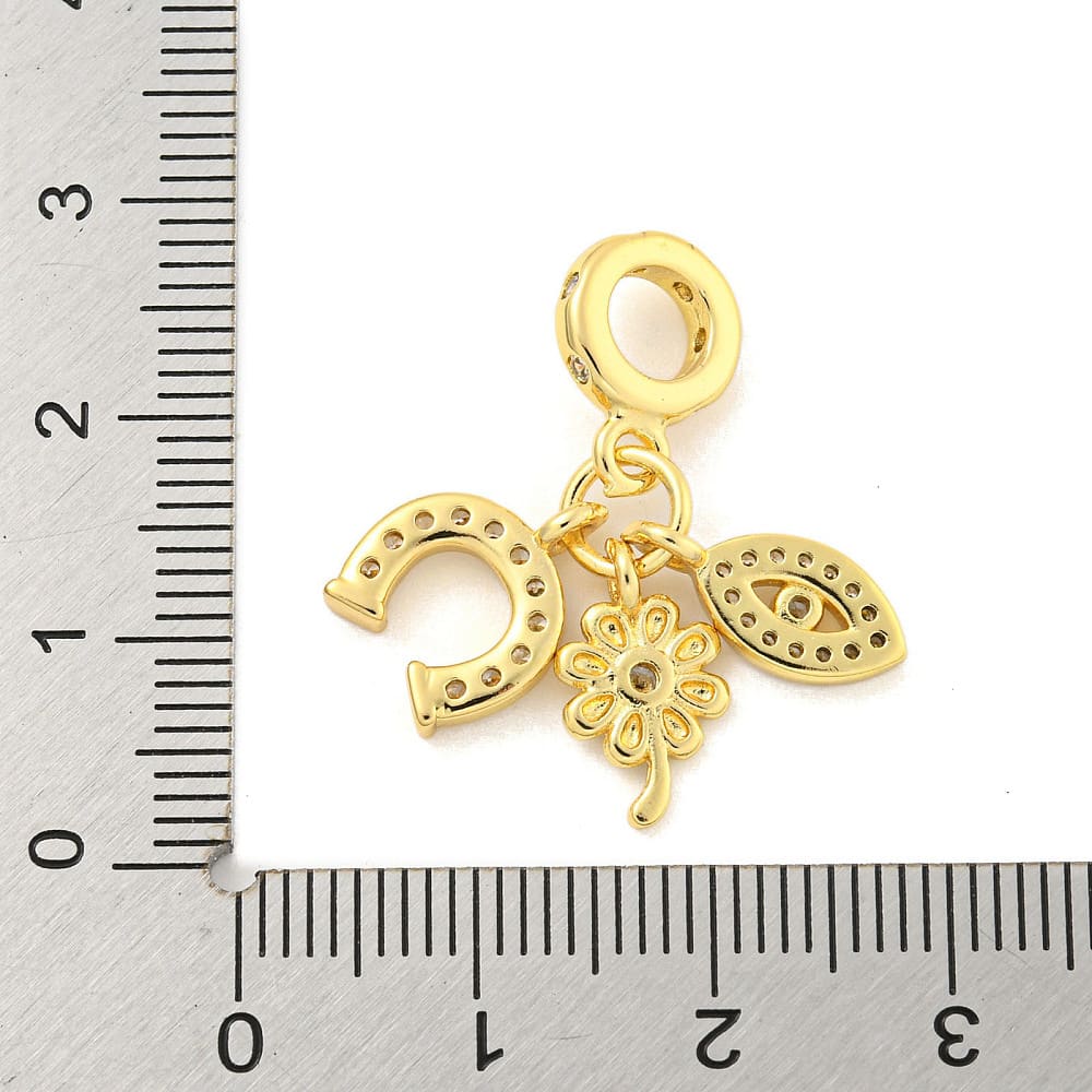 Colgante europeo charm protección herradura ojo turco / unidad3