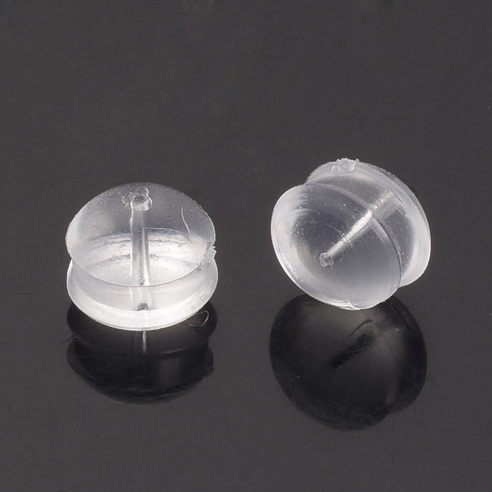 Tapones 5x4 mm estilo Hamberger de goma para aros1