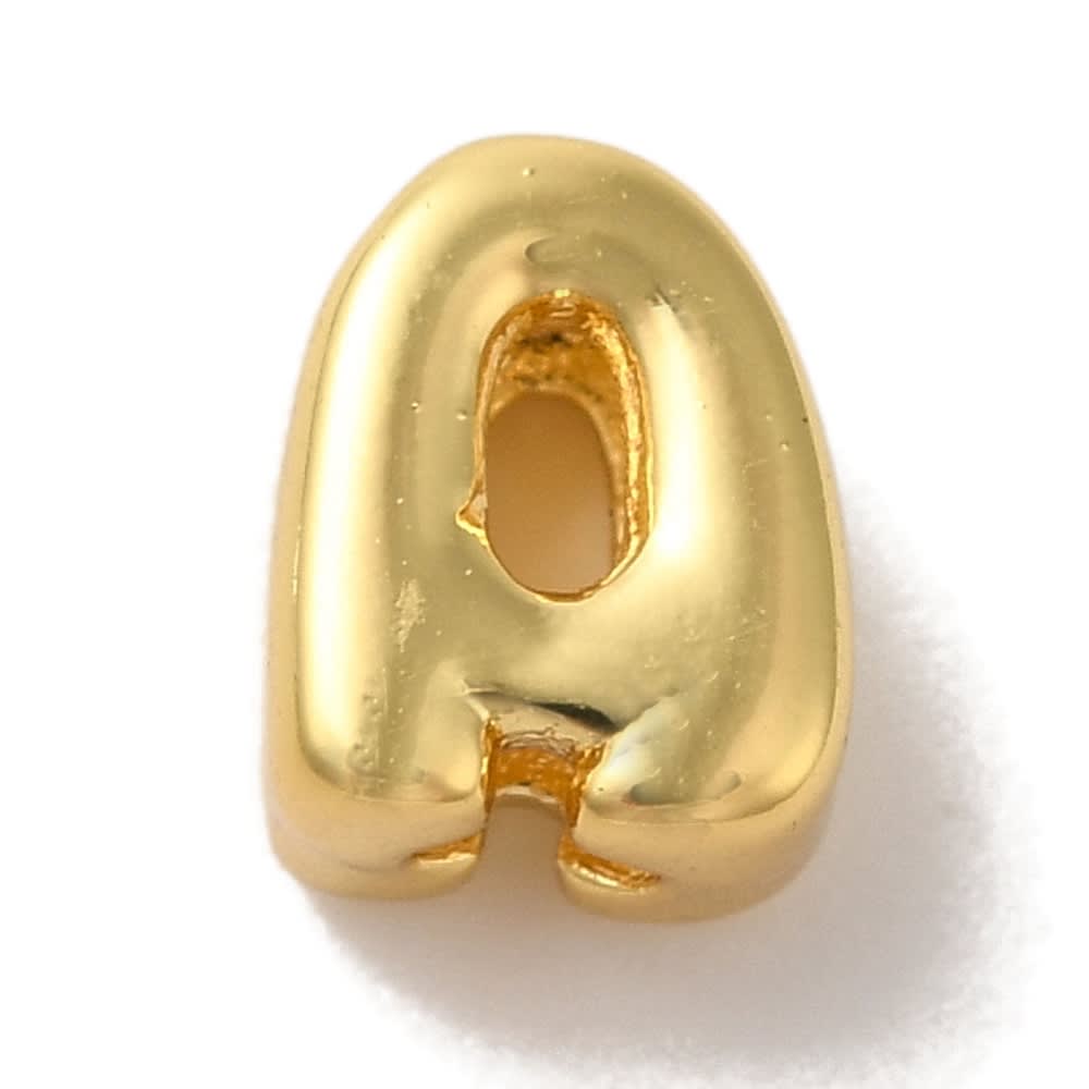 Letras pasadoras lisas abecedario 9.5 mm baño oro / unidad2