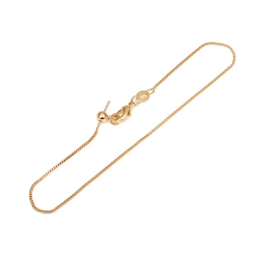 Pulsera ajustable veneciana baño de oro / unidad1