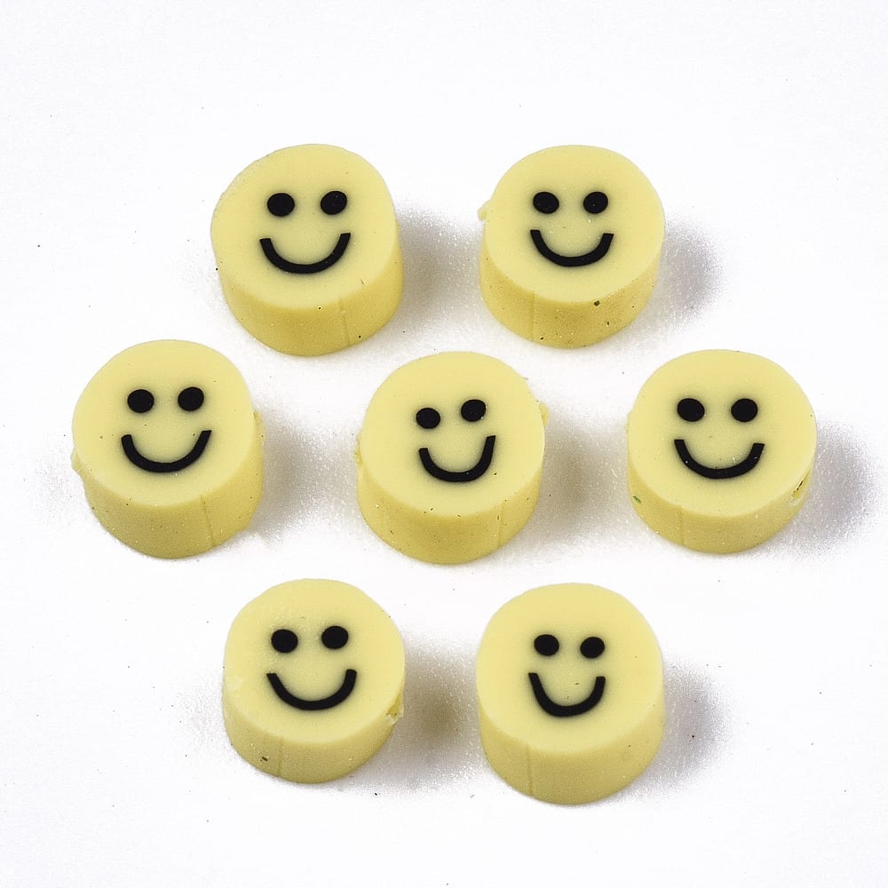 Pasador arcilla polimérica carita feliz 5 mm fimo / 20 uds1
