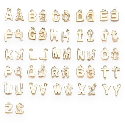Letras colgantes abecedario 8.5 mm baño de oro / unidad3