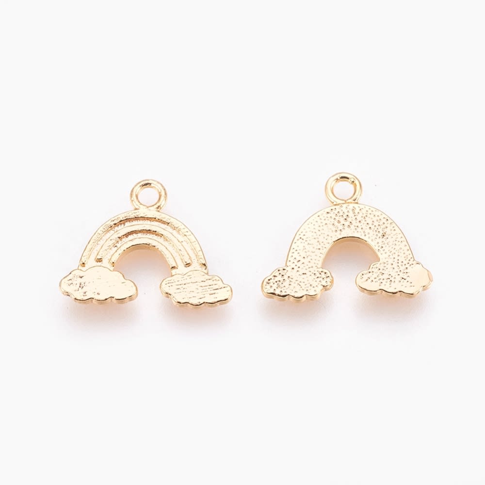 Dije colgante arco iris arcoiris dorado plateado / unidad1