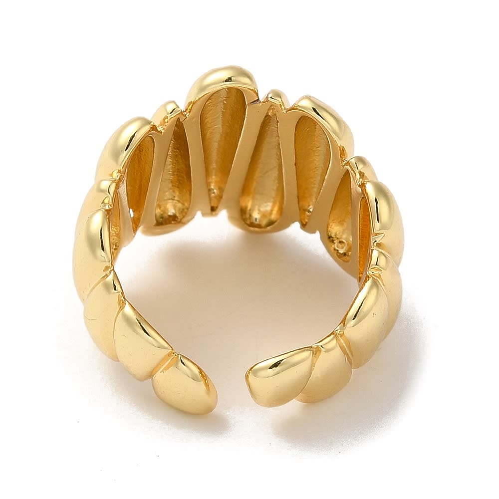 Anillo ajustable cinta de gotas baño de oro / unidad3