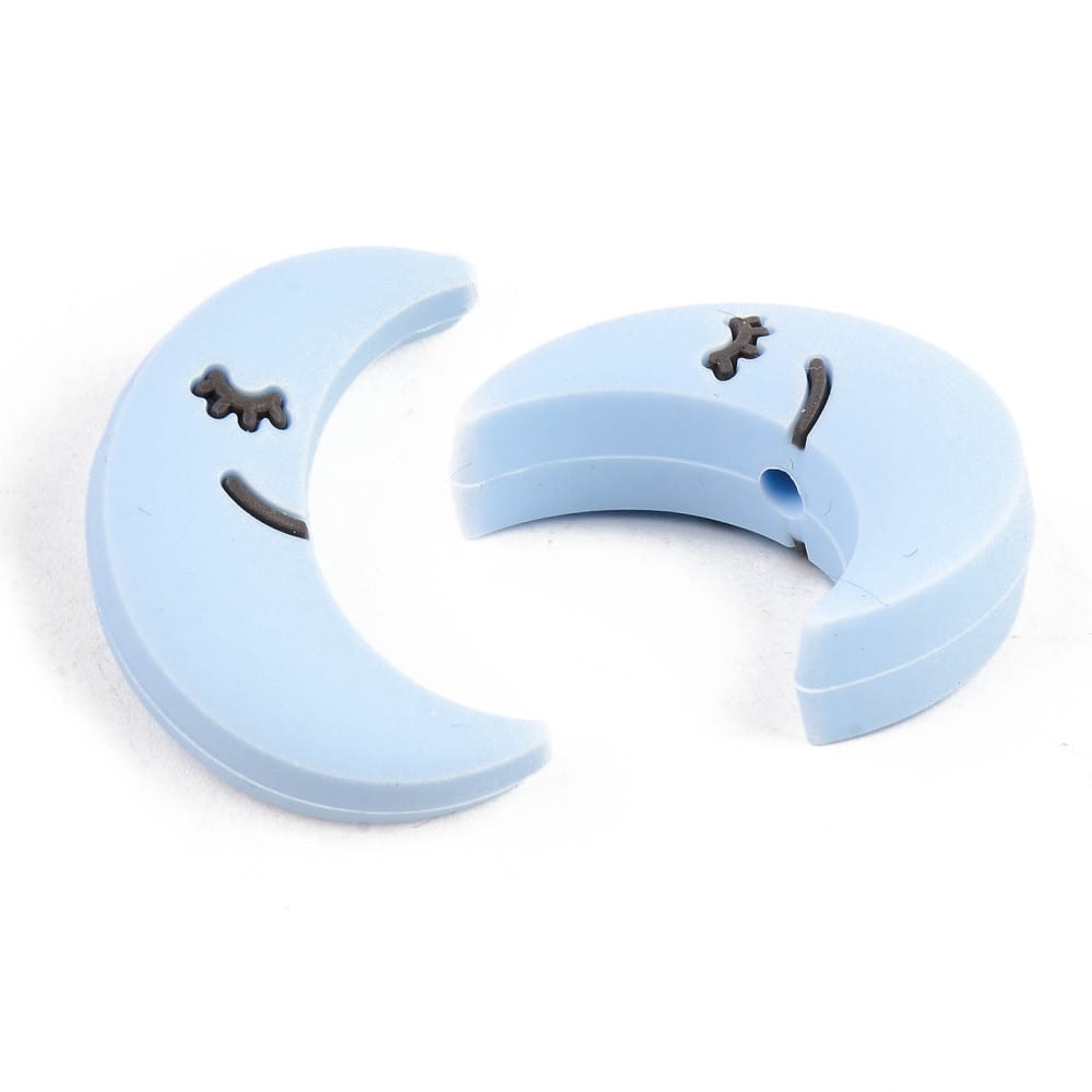 Mordedor silicona luna bebé portachupete / unidad1