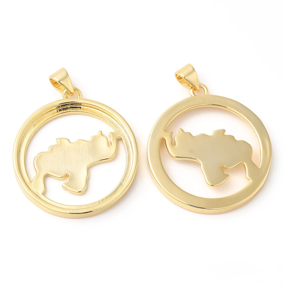 Dije colgante mapa Venezuela 28.5 mm baño de oro / unidad2