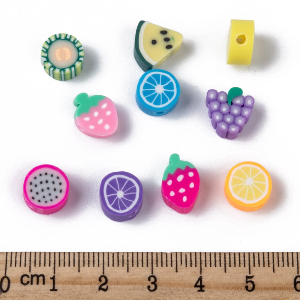 Pasador arcilla polimérica frutas fimo / 20 uds2