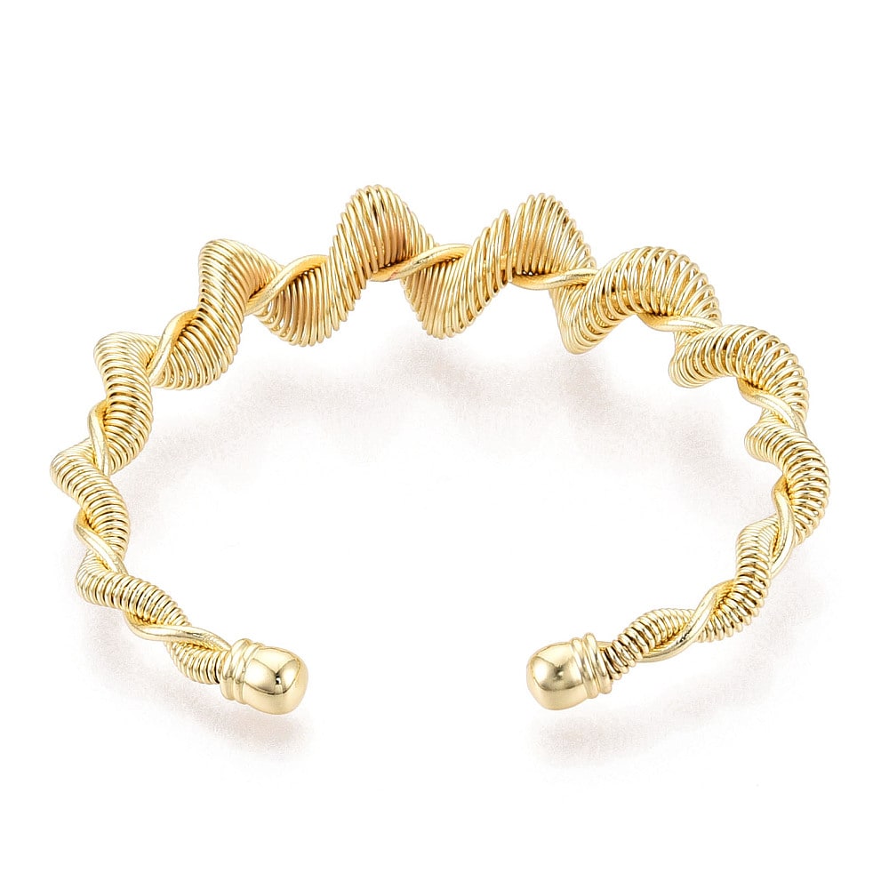 Brazalete pulsera espiral baño de oro / unidad3