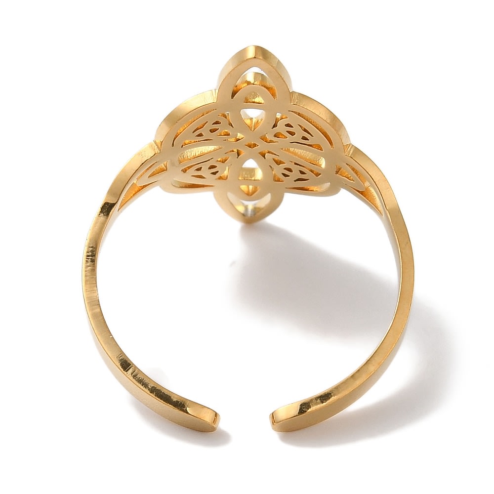 Anillo ajustable nudo de bruja acero / unidad3