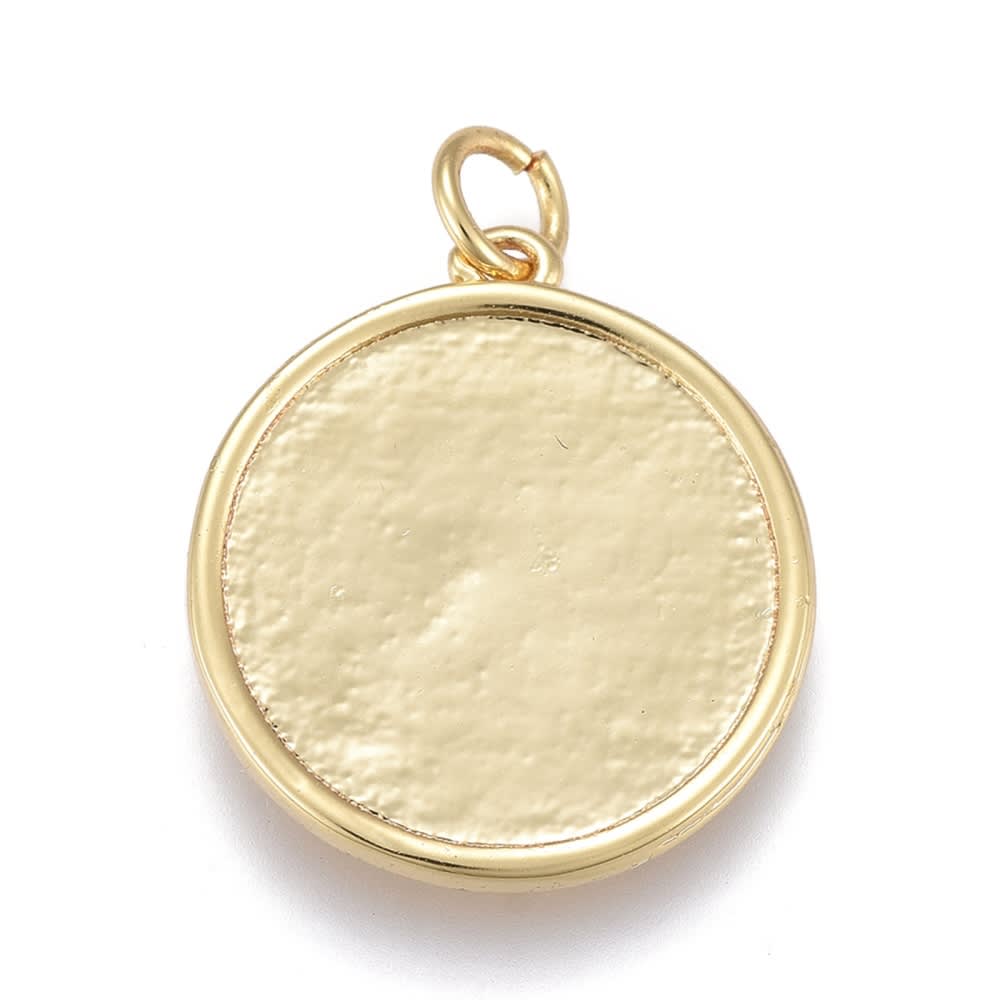 Dije colgante moneda liberty 20x18 mm baño de oro / unidad2