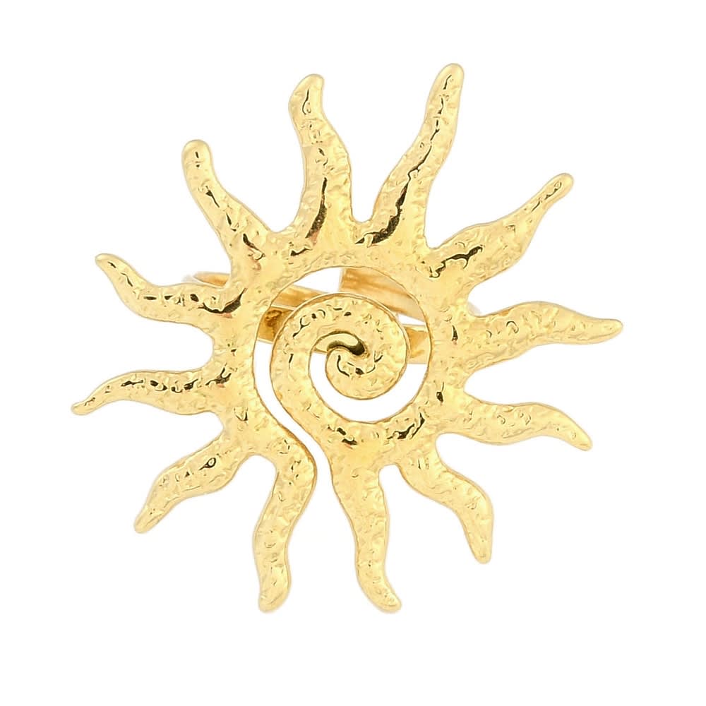 Anillo ajustable sun sol con relieve Acero / unidad2