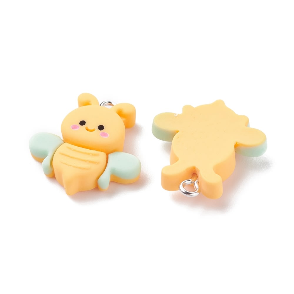 Dije colgante abeja 25.5 mm resina / unidad2