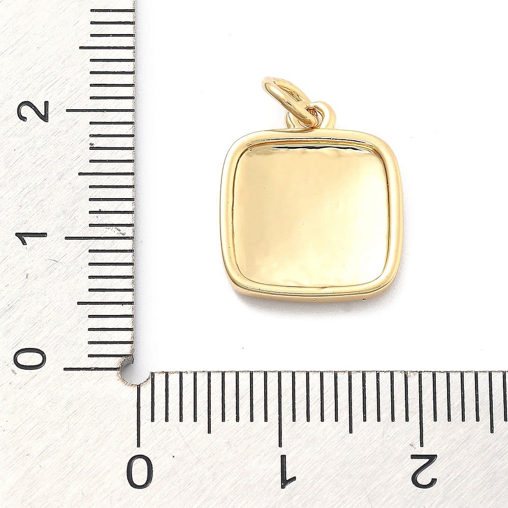 Dije colgante 11:11 amuleto suerte cuadrado baño de oro / unidad3