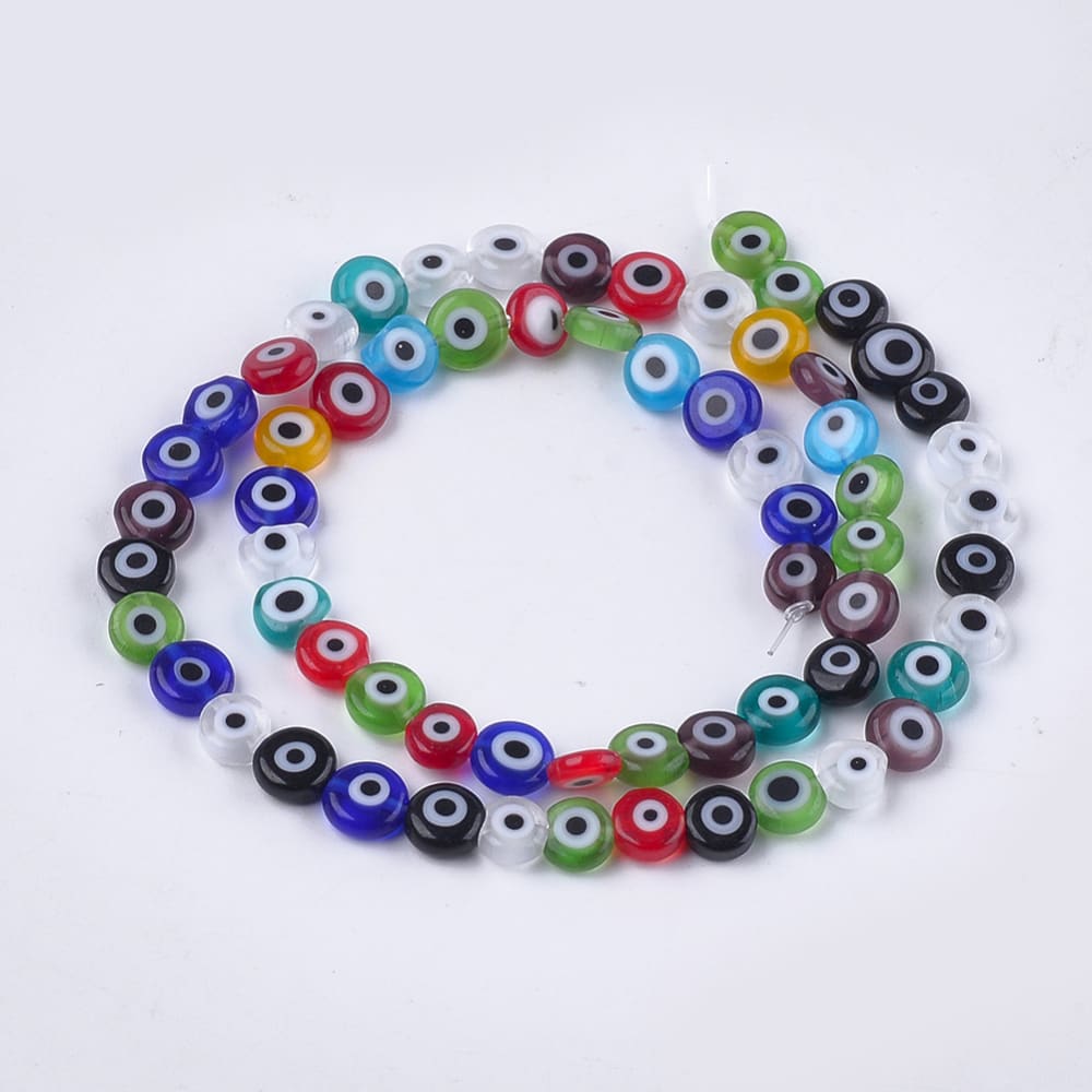 Ojo turco plano 6 mm nazar protección multicolor1