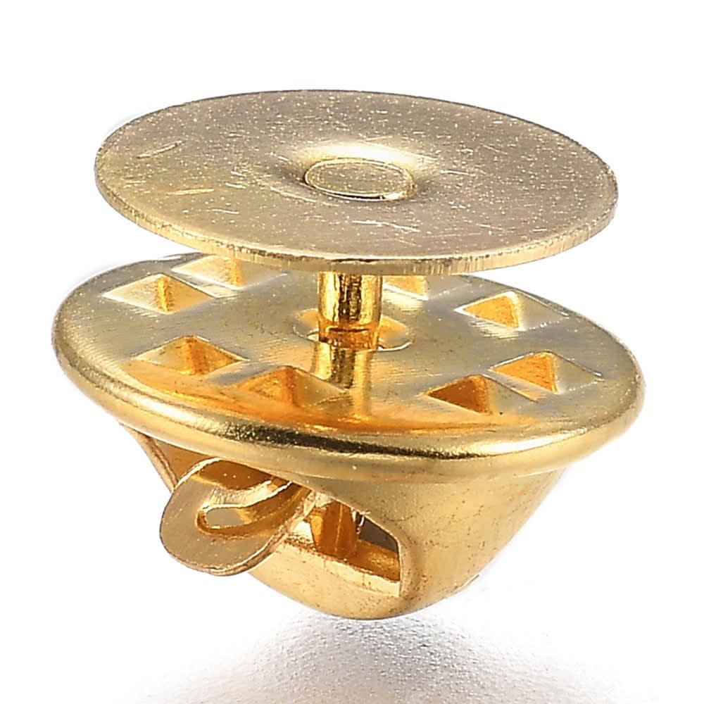 Base para pin traje de solapa mariposa 8 mm baño de oro / set1