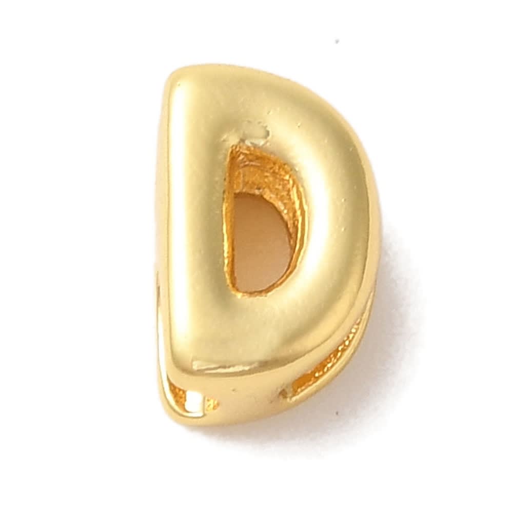 Letras pasadoras lisas abecedario 9.5 mm baño oro / unidad5