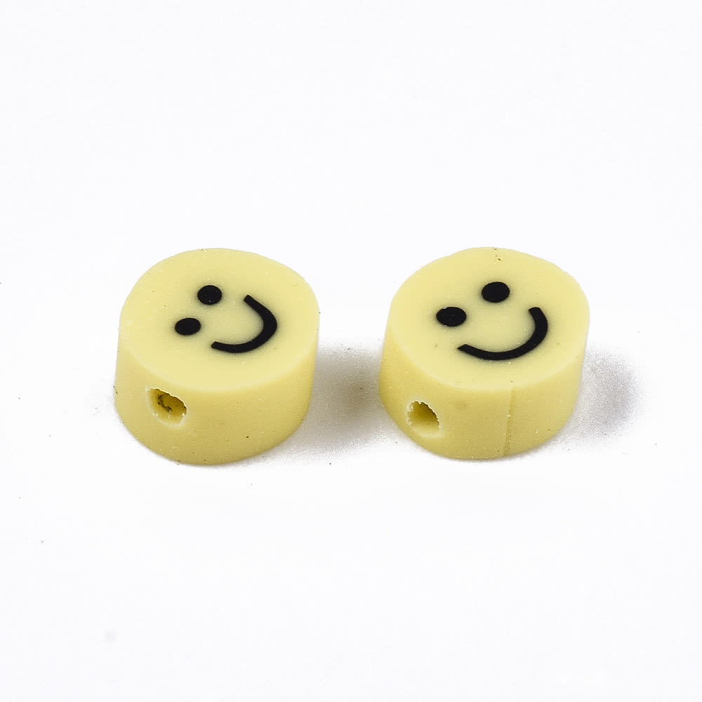 Pasador arcilla polimérica carita feliz 5 mm fimo / 20 uds2