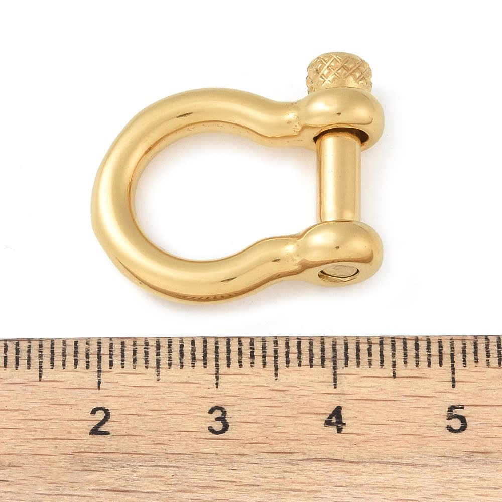 Dije conector grillete caballo 24 mm acero / unidad4