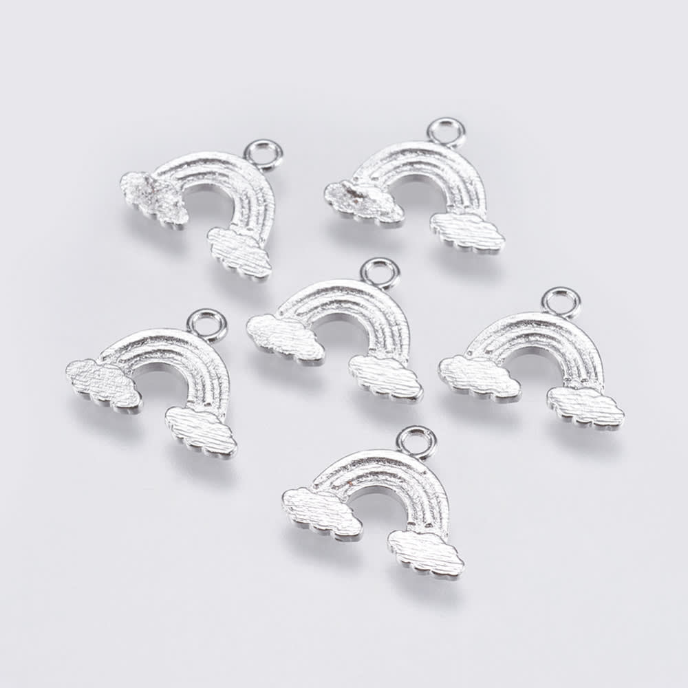 Dije colgante arco iris arcoiris dorado plateado / unidad3