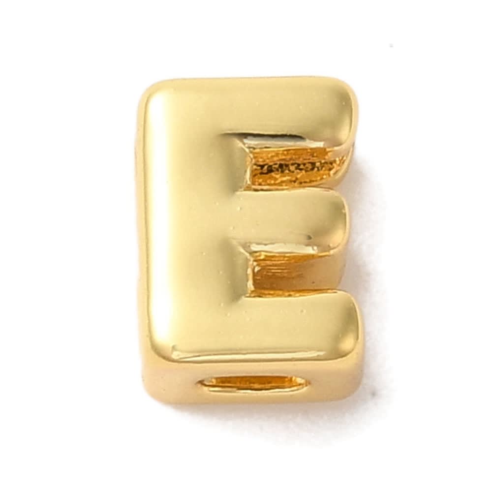 Letras pasadoras lisas abecedario 9.5 mm baño oro / unidad6