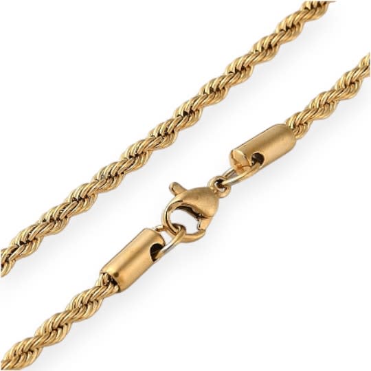 Cadena armada tourbillón de cuerda rope chain acero 3 mm / unidad3