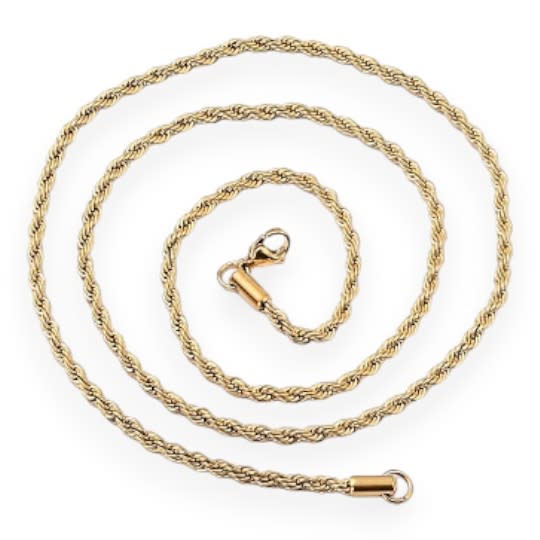 Cadena armada tourbillón de cuerda rope chain acero 2 mm / unidad4