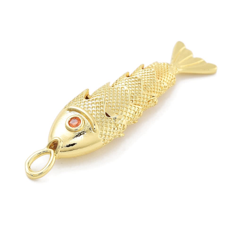 Maxi dije colgante pez 40 mm verano baño de oro / unidad2