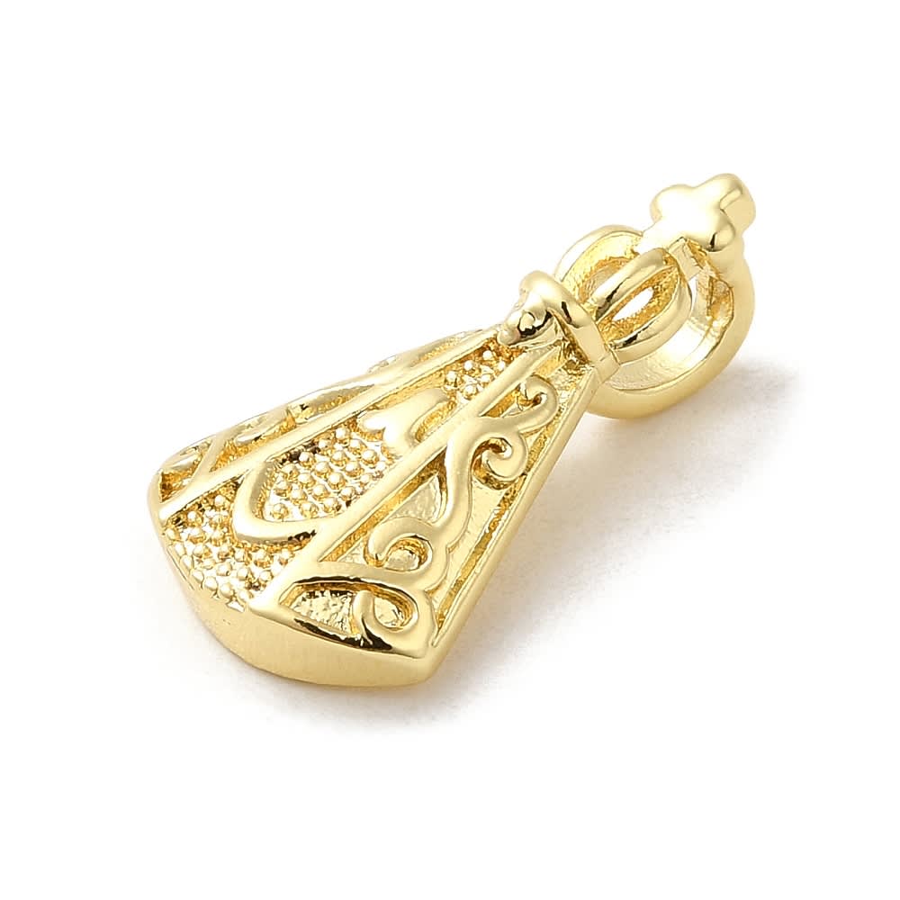 Dije colgante virgen del valle 20 mm baño oro / unidad2