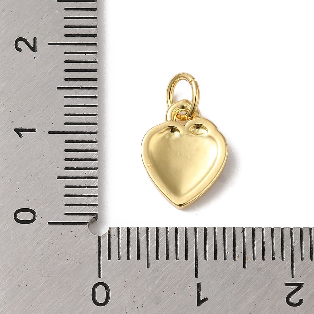 Dije colgante esmaltado frutilla fresa 12 mm baño oro zircón / unidad3