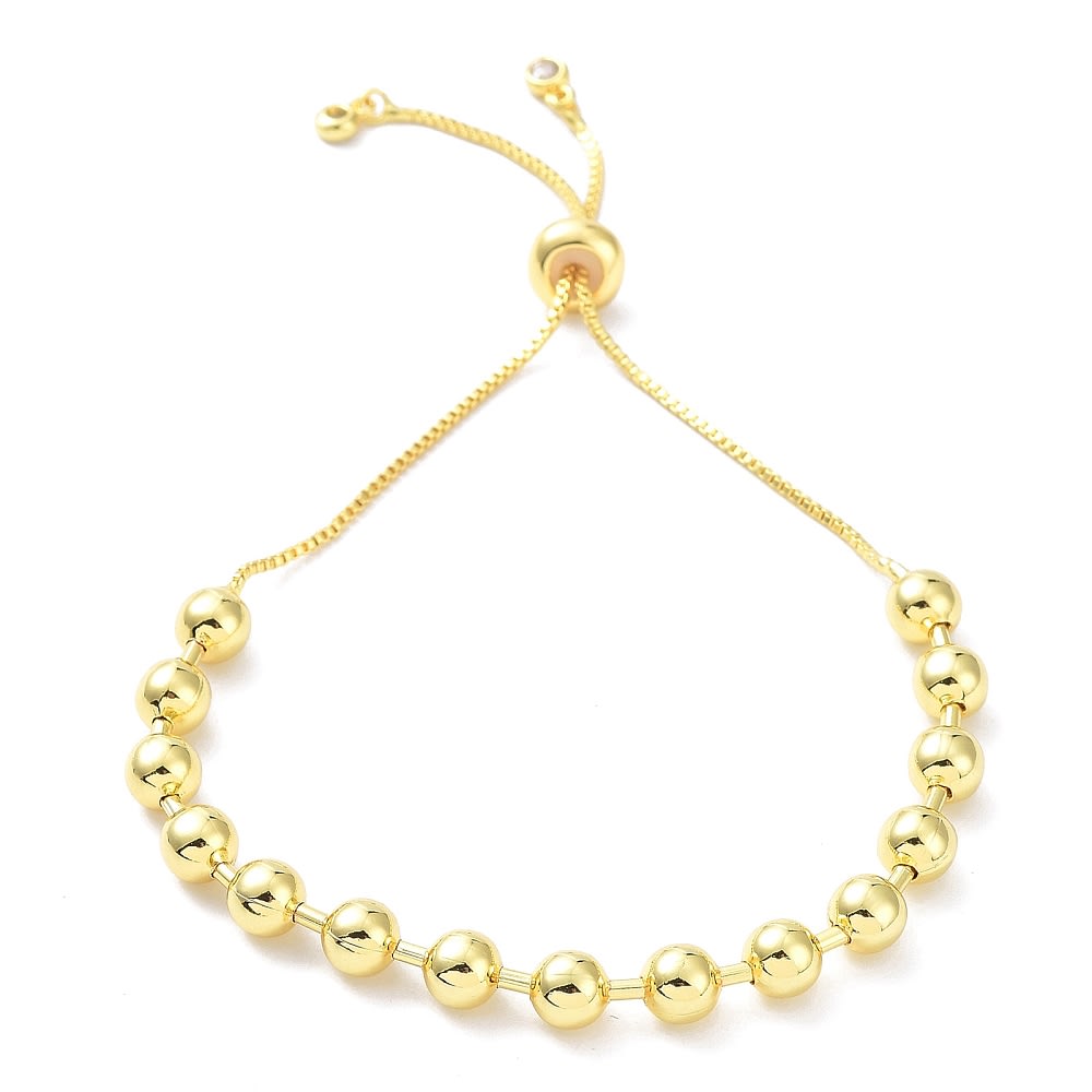 Pulsera ajustable balines baño de oro / unidad2
