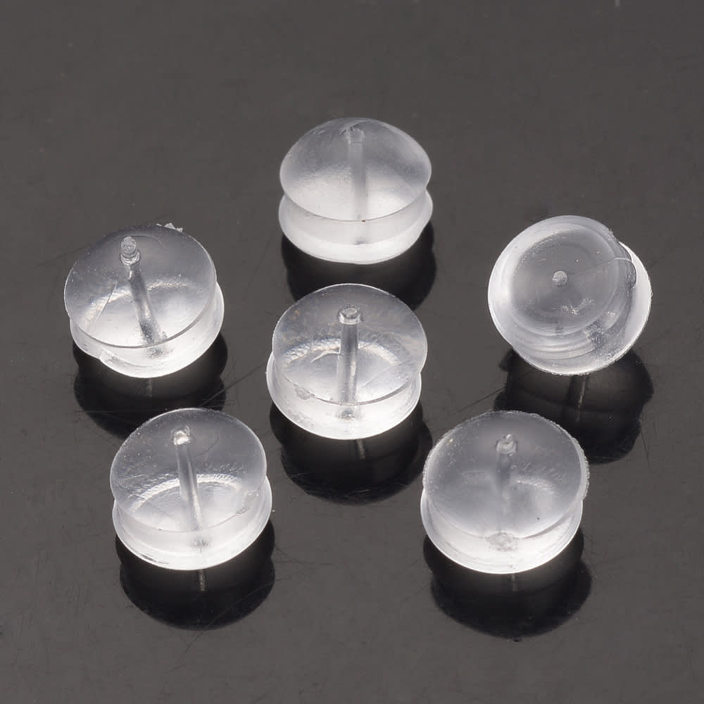 Tapones 5x4 mm estilo Hamberger de goma para aros2