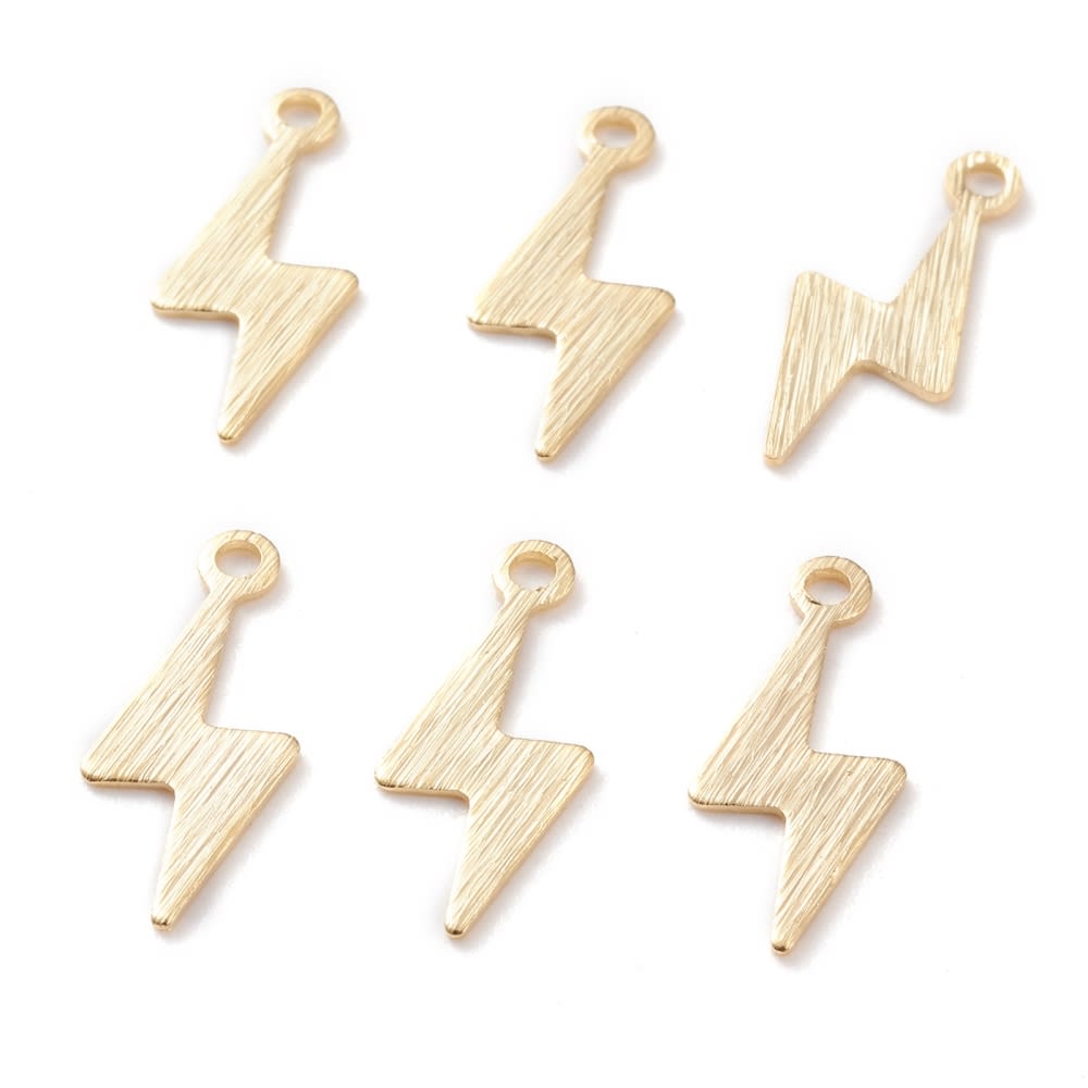 Dije colgante rayito 14 mm baño de oro / unidad3